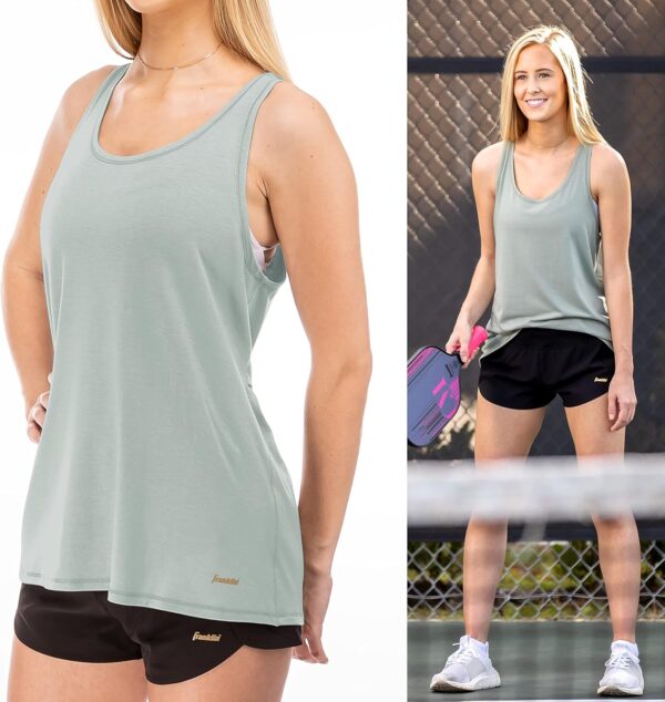 Débardeur sport femme Franklin Sports treillis dos aloe-7