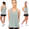 Débardeur sport femme Franklin Sports treillis dos aloe-1