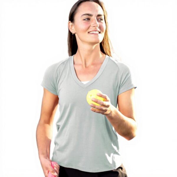 T-shirt sport femme Franklin Sports col V coupe décontractée