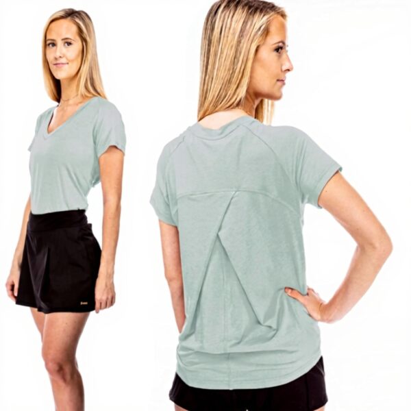 T-shirt sport femme Franklin Sports col V coupe décontractée