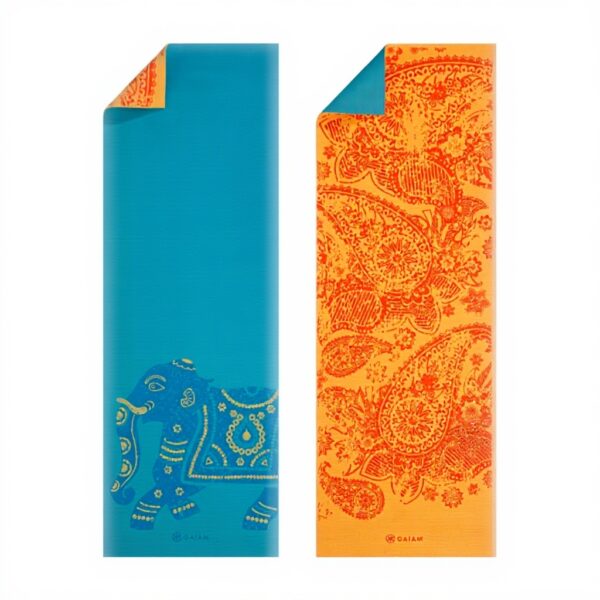 Tapis de yoga Gaiam 6mm antidérapant réversible fitness