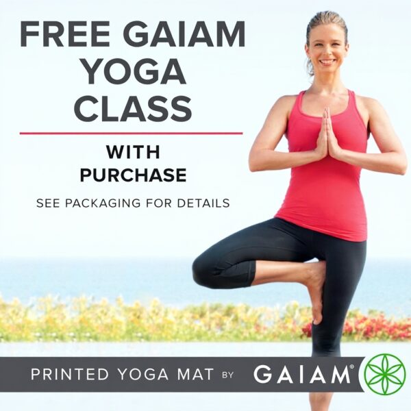 Tapis de yoga Gaiam antidérapant réversible épais 6mm