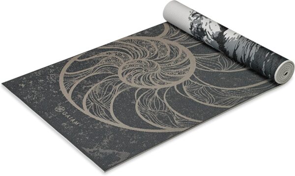 Tapis de yoga Gaiam 6mm antidérapant réversible fitness-0
