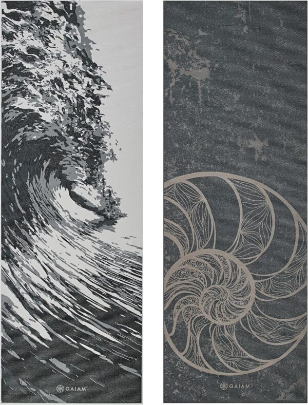 Tapis de yoga Gaiam 6mm antidérapant réversible fitness-1