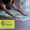 Tapis de yoga Gaiam 6mm antidérapant réversible fitness-3