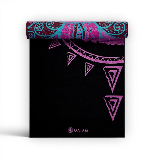 Tapis de yoga Gaiam 6mm antidérapant réversible fitness
