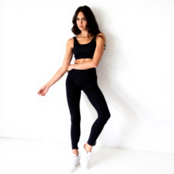 Leggings PAVOI Active Seamless Femme Taille Haute Noir