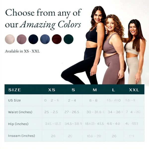 Leggings PAVOI Active Seamless Femme Taille Haute Noir