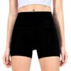 Short de sport cycliste femme extensible coton fitness yoga