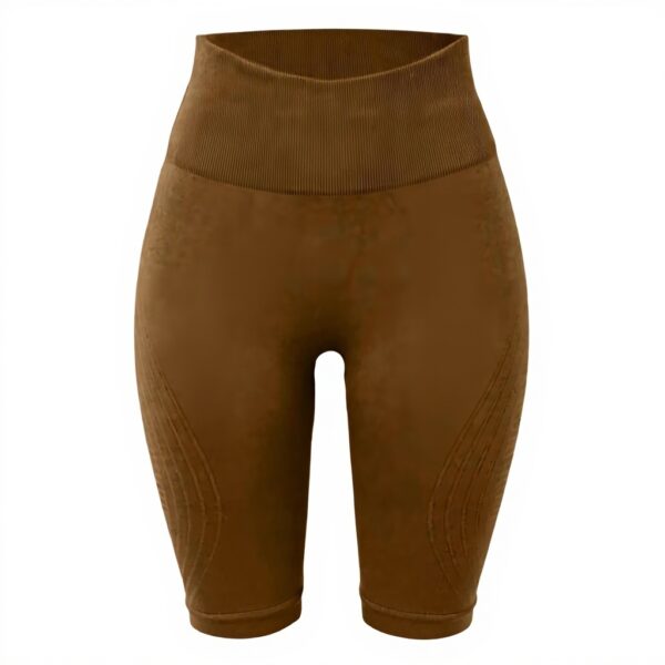 Short de sport femme élasthanne contrôle du ventre yoga