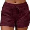 Short Sport Femme Noir Élasthanne Yoga Contrôle Ventre-2