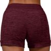 Short Sport Femme Noir Élasthanne Yoga Contrôle Ventre-3