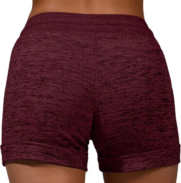 Short Sport Femme Noir Élasthanne Yoga Contrôle Ventre-3