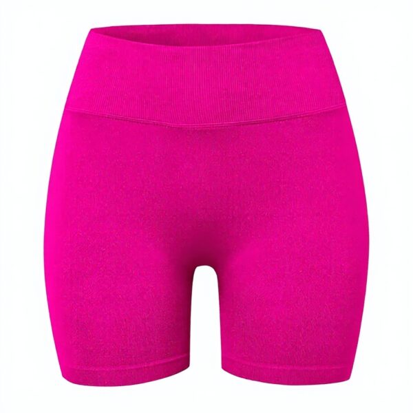 Short Femme Yoga Élasthanne Poches Sport Générique Rose Vif