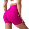Short Femme Yoga Élasthanne Poches Sport Générique Rose Vif