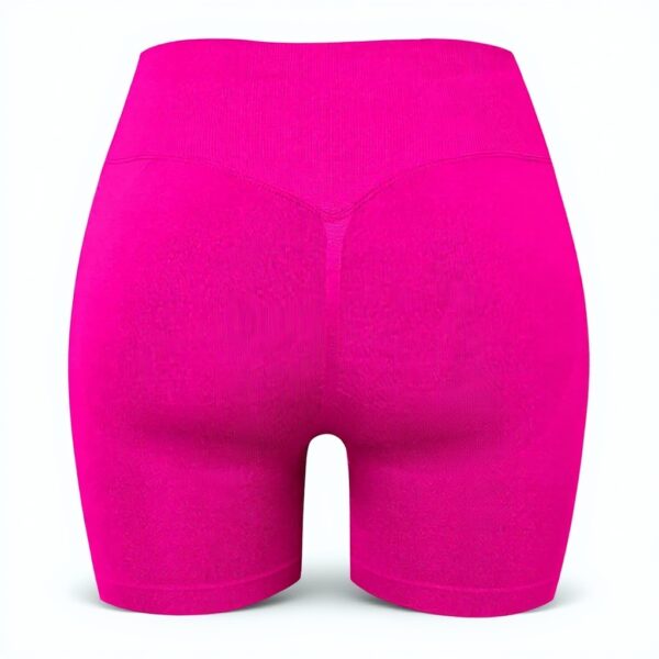 Short Femme Yoga Élasthanne Poches Sport Générique Rose Vif