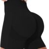 Short Sport Femme Noir Coton Extensible Yoga Fitness Boxer-0