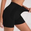 Short Sport Femme Noir Coton Extensible Yoga Fitness Boxer-3