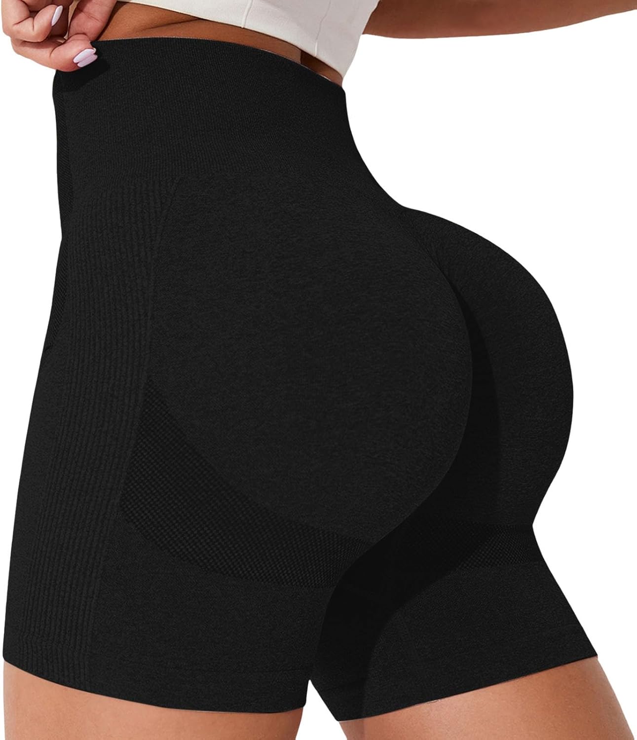 Short Sport Femme Noir Coton Extensible Yoga Fitness Boxer-0