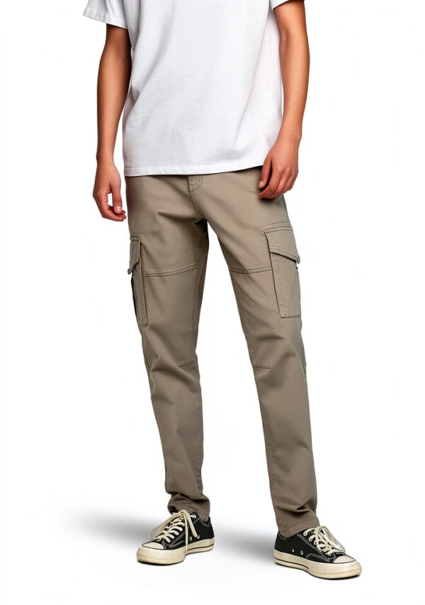 Pantalon cargo coton recyclé Bestseller Homme Vert Olive-4