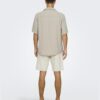 Chemise manches courtes ONLY SONS homme doublure argentée-3