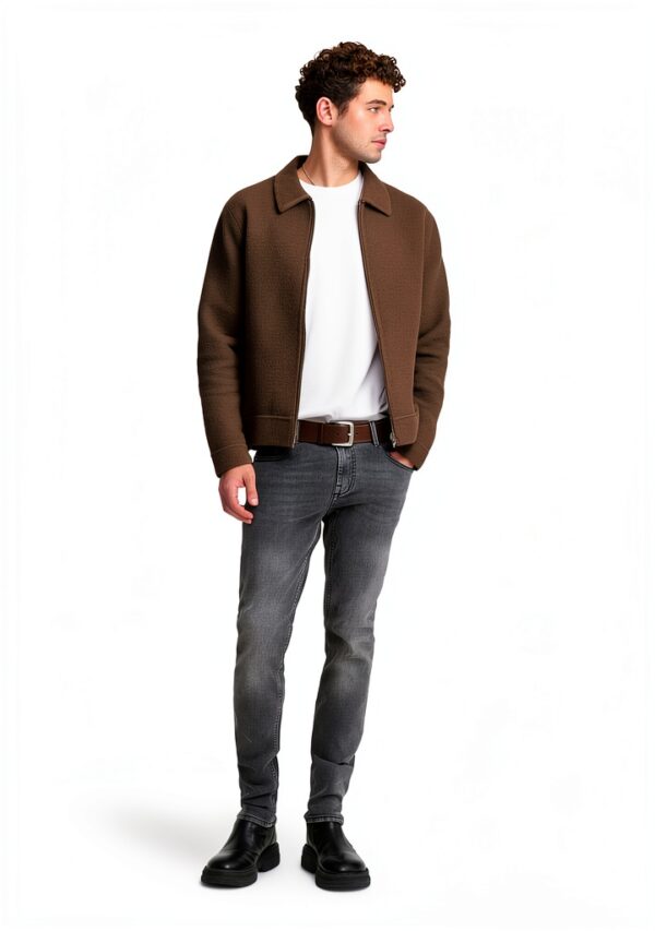 Jean Skinny Homme Coton Élasthanne Grey Denim Fit-5