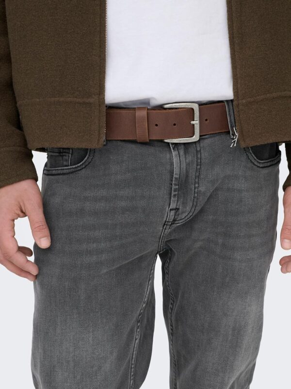 Jean Homme ONLY SONS Slim Fit Denim Gris Casual-6