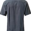 Chemise homme coton lin coupe ajustée manches courtes-1