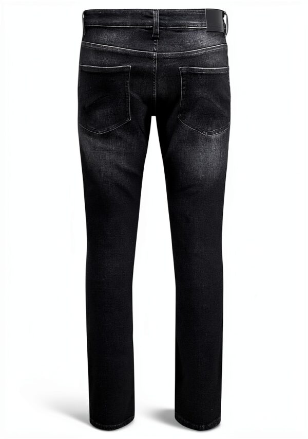 Jean slim Bestseller Homme Coton Élastique Noir Lavé-1