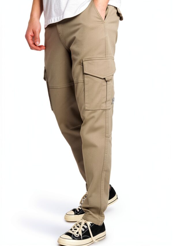 Pantalon cargo coton recyclé Bestseller Homme Vert Olive-7