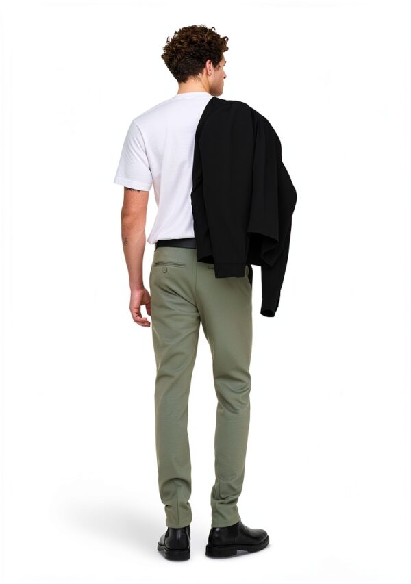 Pantalon chino Bestseller ajusté viscose polyester homme-3