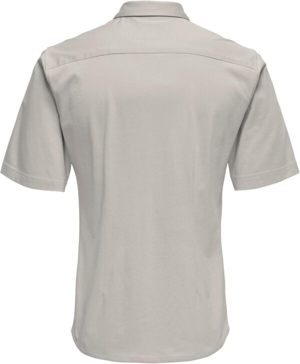 Only Sons Chemise Homme Coupe Ajustée Manches Courtes Gris-1