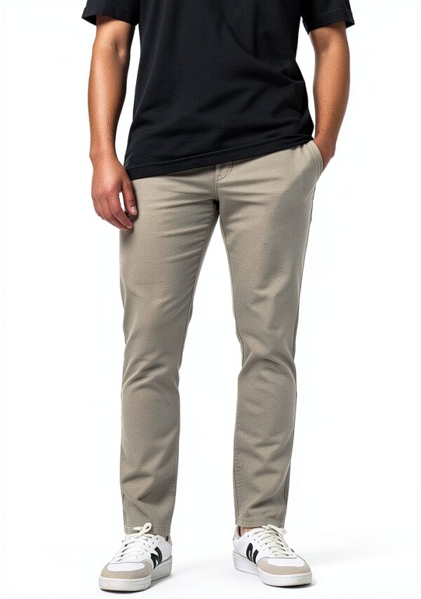 Pantalon chino homme Bestseller stretch fermeture éclair-0
