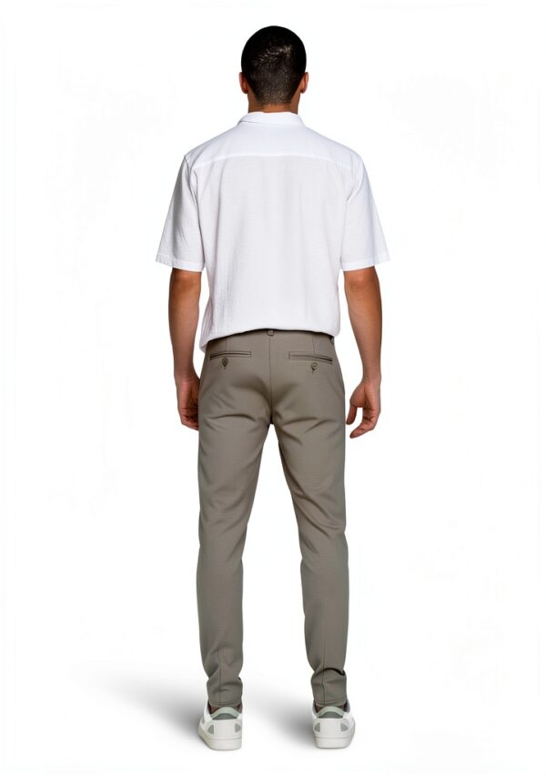 Pantalon chino Bestseller coupe ajustée kaki vintage homme-3