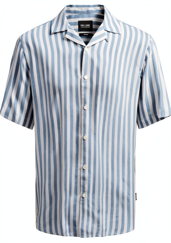 Only Sons Chemise homme viscose col chemise manches courtes-0