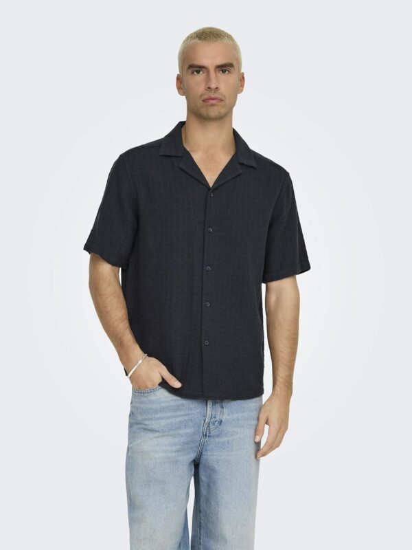 Chemise manches courtes ONLY SONS homme coton confortable-2
