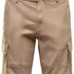 Only Sons Short Cargo Homme Coton Elasthanne Fermeture-0