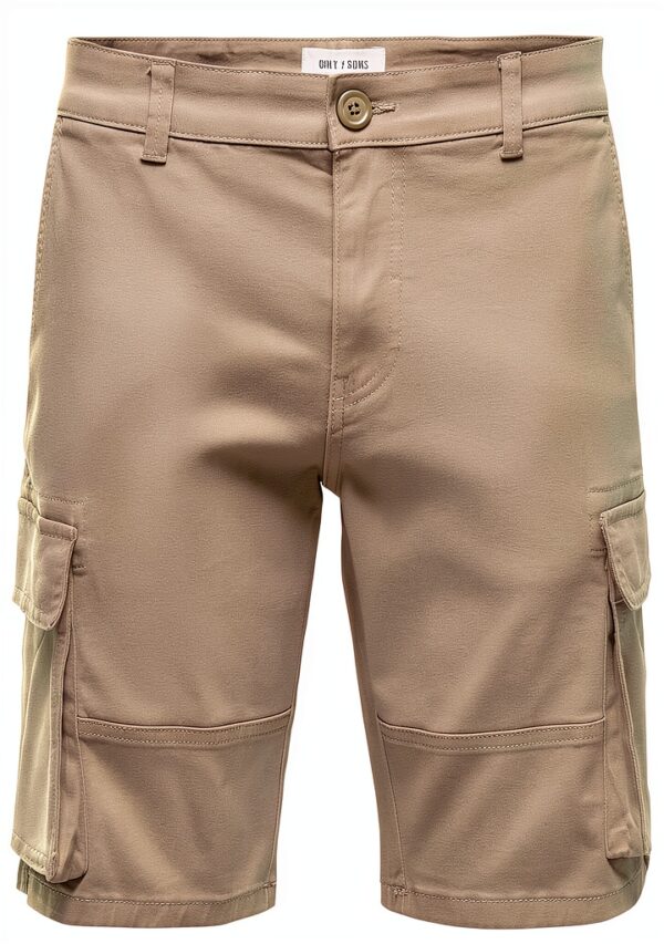 Only Sons Short Cargo Homme Coton Elasthanne Fermeture-0
