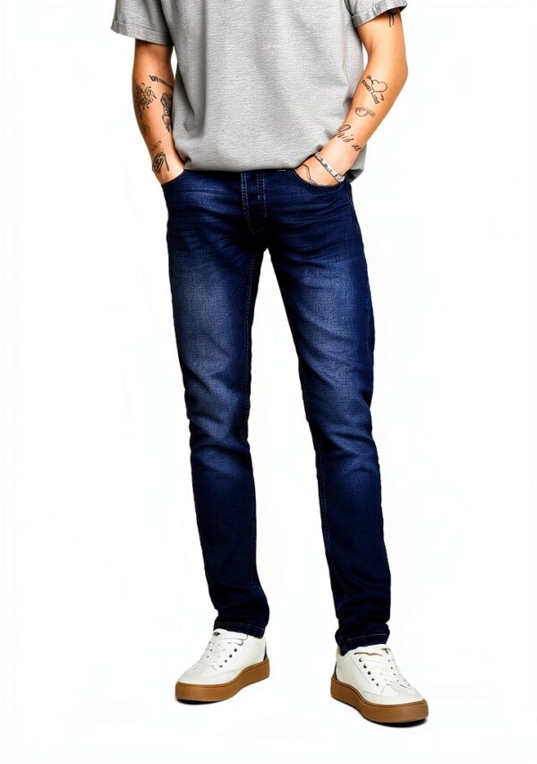 Jean slim homme denim bleu coton élasthanne taille 32-9