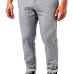 Pantalon chino homme Tapered Fit Rayures 76 polyester 20-0