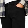 Bestseller Jean Noir Homme Taille Basse Poches Arrière-6