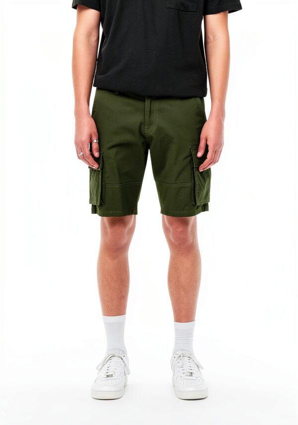 Short Cargo Bestseller Homme Coupe Classique Olive-3
