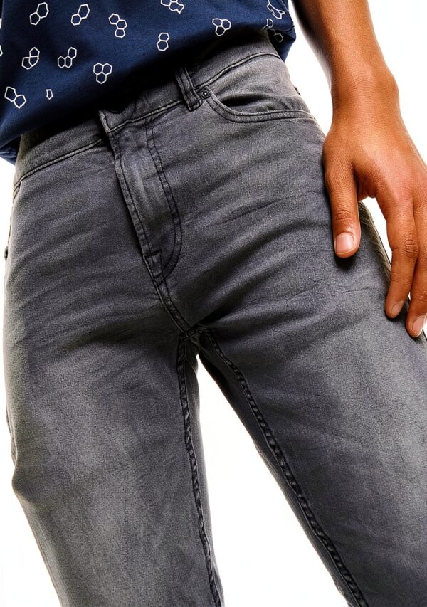 Jean Skinny Homme Coton Élasthanne Grey Denim Fit-7
