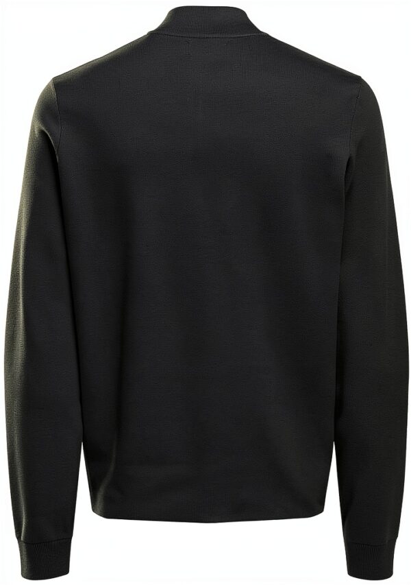 Pull tricot homme ONLY SONS noir argent confortable-6