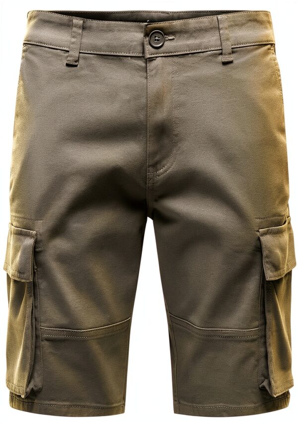 Short Cargo Bestseller Homme Coupe Classique Olive-7