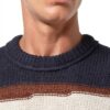 Pull tricot texturé Bestseller col rond homme bleu marine-2