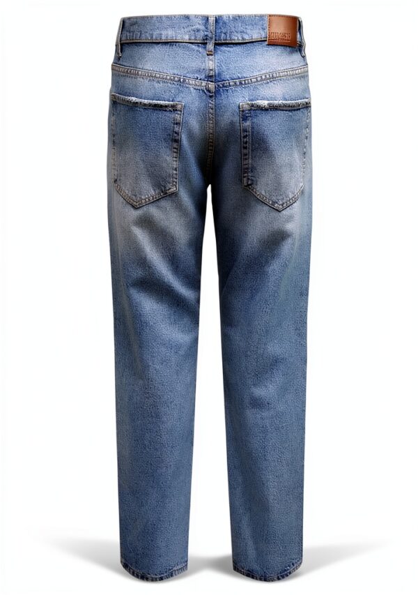Bestseller Jeans Homme Coton Recyclé Coupe Droite Bleu-8
