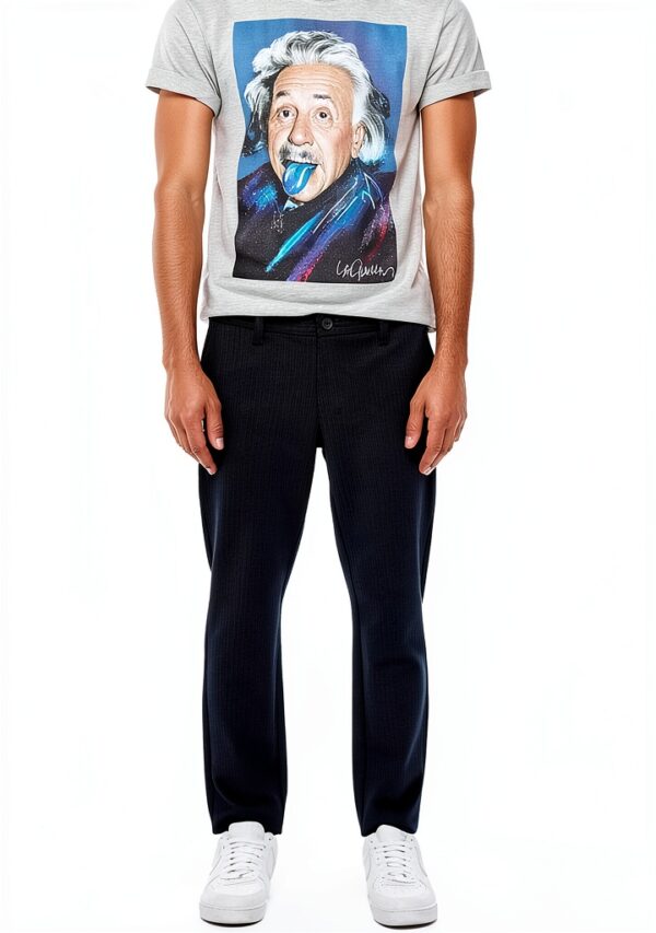 Pantalon Chino Homme Tapered Fit Polyester Viscose-0
