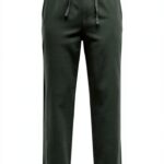 Pantalon homme ONLY SONS lin vert olive tea sea spray-0