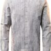 Chemise lin Bestseller manches longues fermeture boutonnée-0